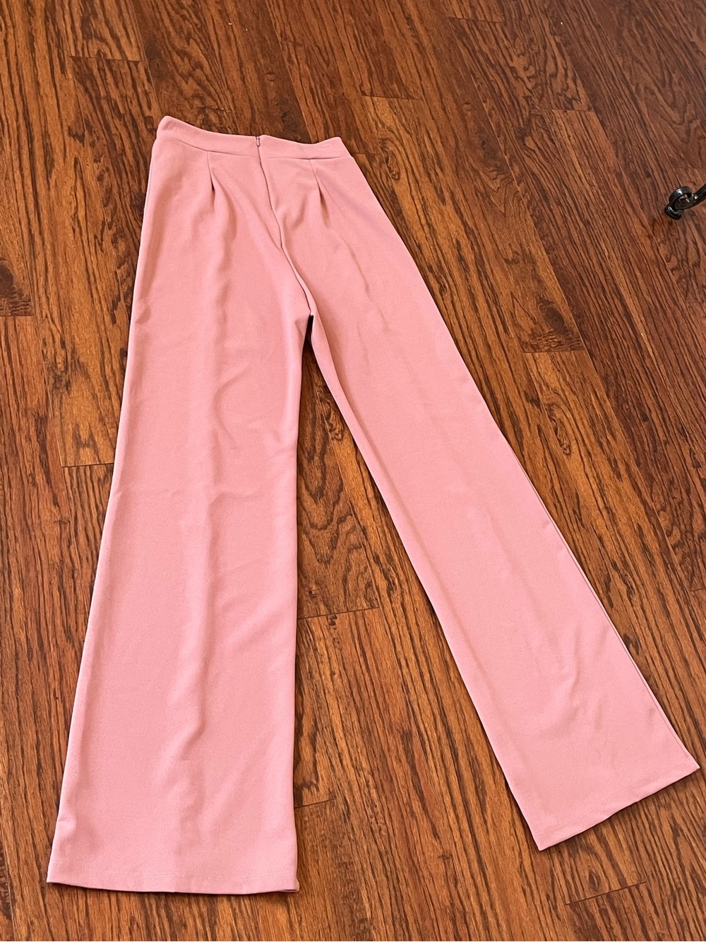NWOT CANVAS BLUSH PINK WIDE LEG TROUSERS | QUIET LUXURY | OFFICE CORE | SIZE L - Picture 7 of 7